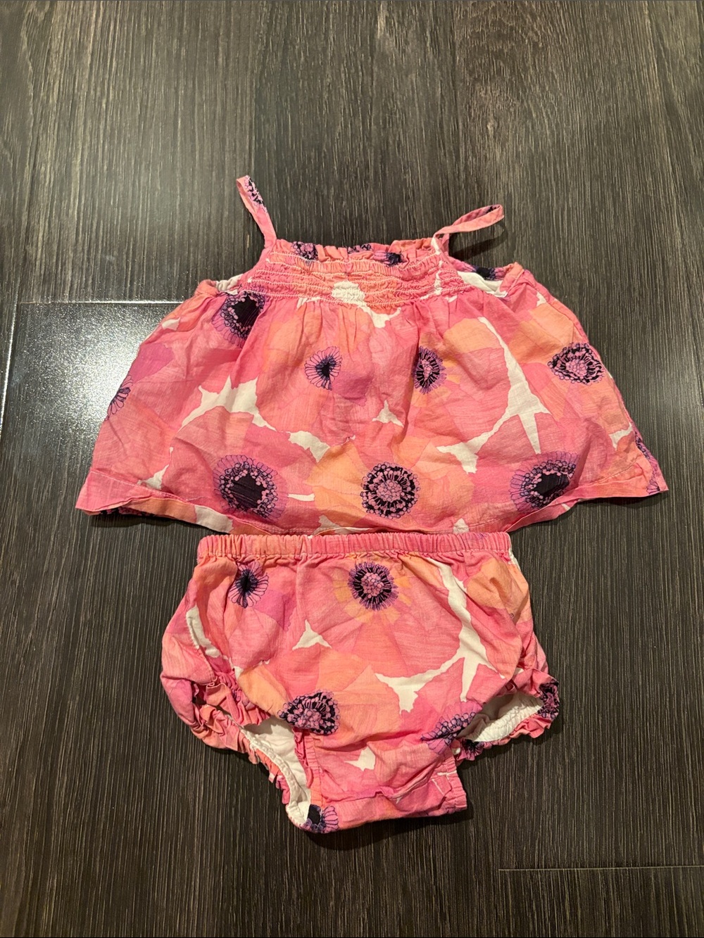 Baby gap floral set with bloomers 100% cotton set